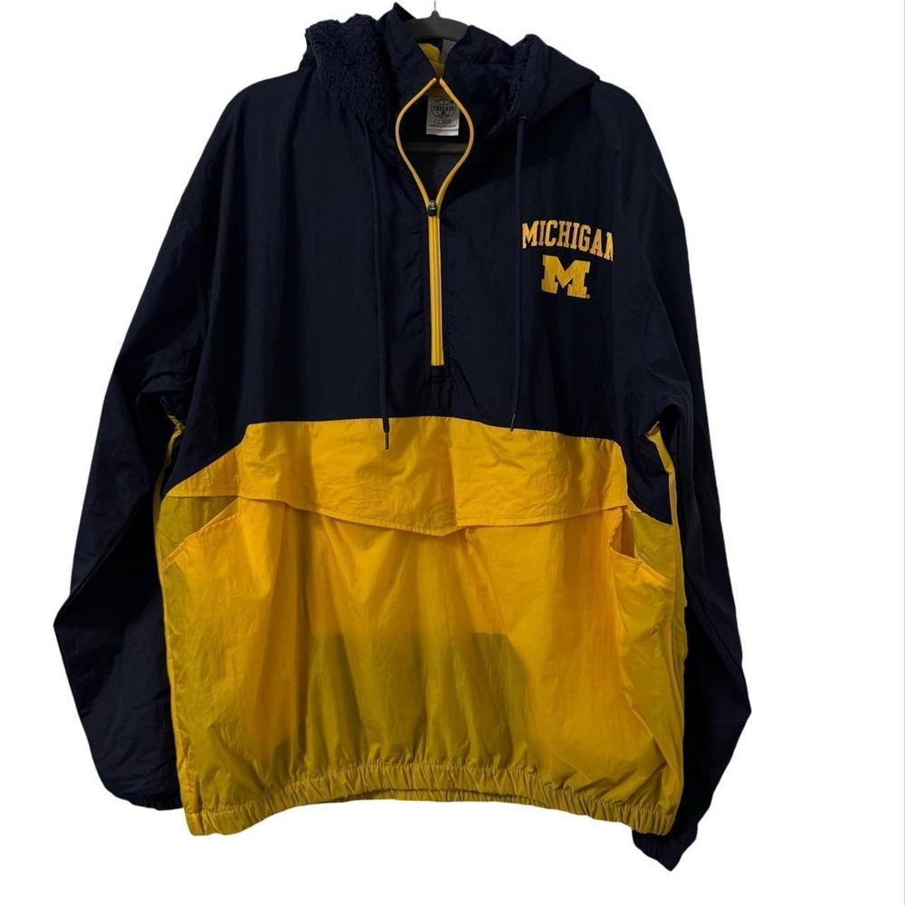 Rivalry Threads 91 Michigan Wolverines Anorak Windbreaker Jacket L Pullover